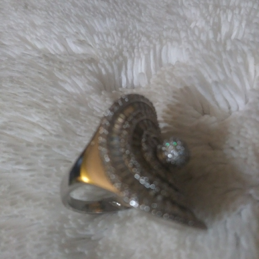 🚫SOLD🚫 RNatural White Sapphire 925 Silver Ring❤ - Picture 7 of 8